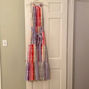 NWT THML tank, tiered, maxi dress with tie dye pattern. Size XS.